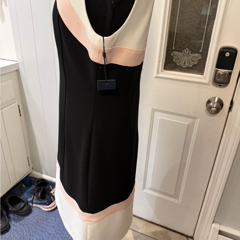 Tommy Hilfiger Black and White Mini Dress with Pink Accents - Picture 4 of 6